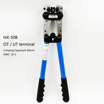 

Wire cable crimping plier Hand tools pressed bare terminal clamp copper nose pliers OT / UT terminal 6-50mm2 AWG 10-1 Multitool
