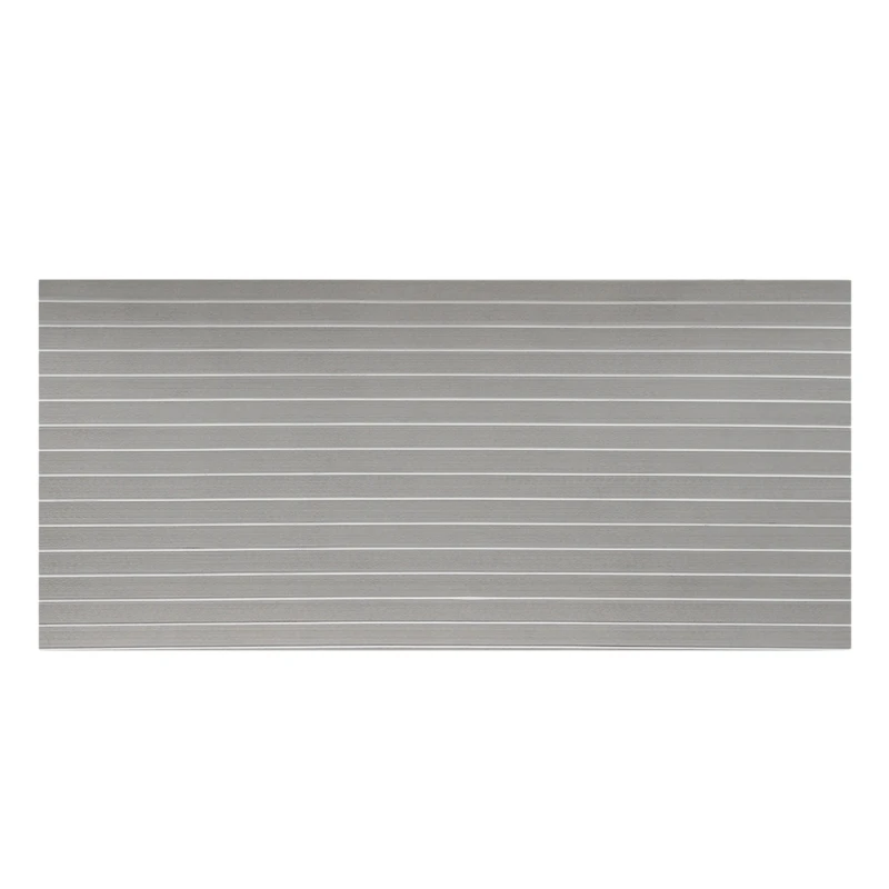 

Self-Adhesive 600 x 2400 x 60Mm Light Gray Plus White Edge Stripe Anti-Teak Boat Floor Piece Yacht Synthetic Teak Decorative Mat