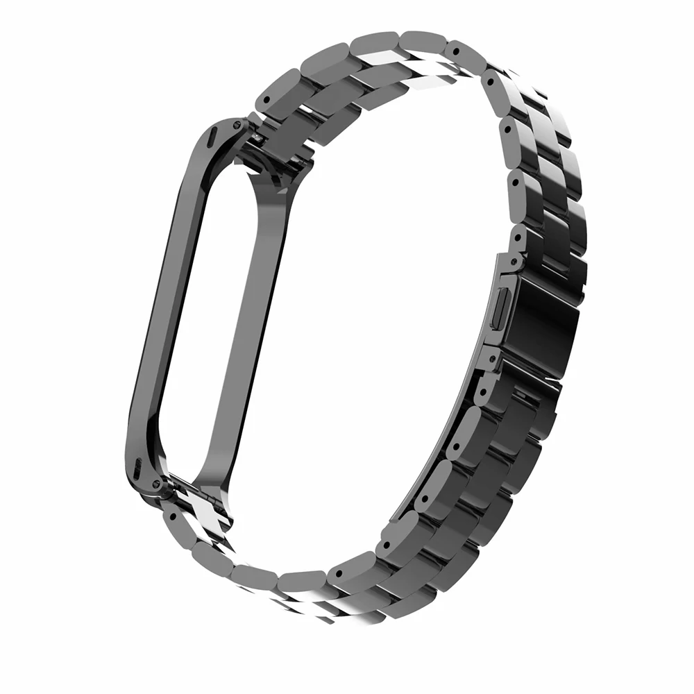 Металлический фитнес-браслет для Xiao mi Band 4 наручный ремешок mi band 4 умные наручные часы mi Band 4 ремешок из нержавеющей стали для mi 3