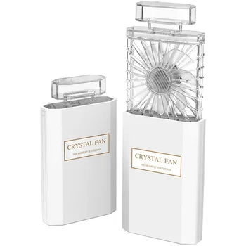 

Lady Handheld Fan, Rechargeable Small Personal Fan Powerful Pull-Out Portable Fan, Mini Desk Electric Fan Safe for Office School