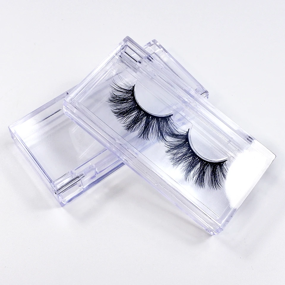Clear Acrylic Eyelash Box Case Private Label Mink Lash Case Custom Lash