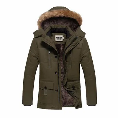 KOSMO MASA теплая Длинная зимняя мужская куртка с капюшоном водонепроницаемые военные Большие размеры куртки пальто Толстые повседневные пуховики для мужчин MP037 - Цвет: green