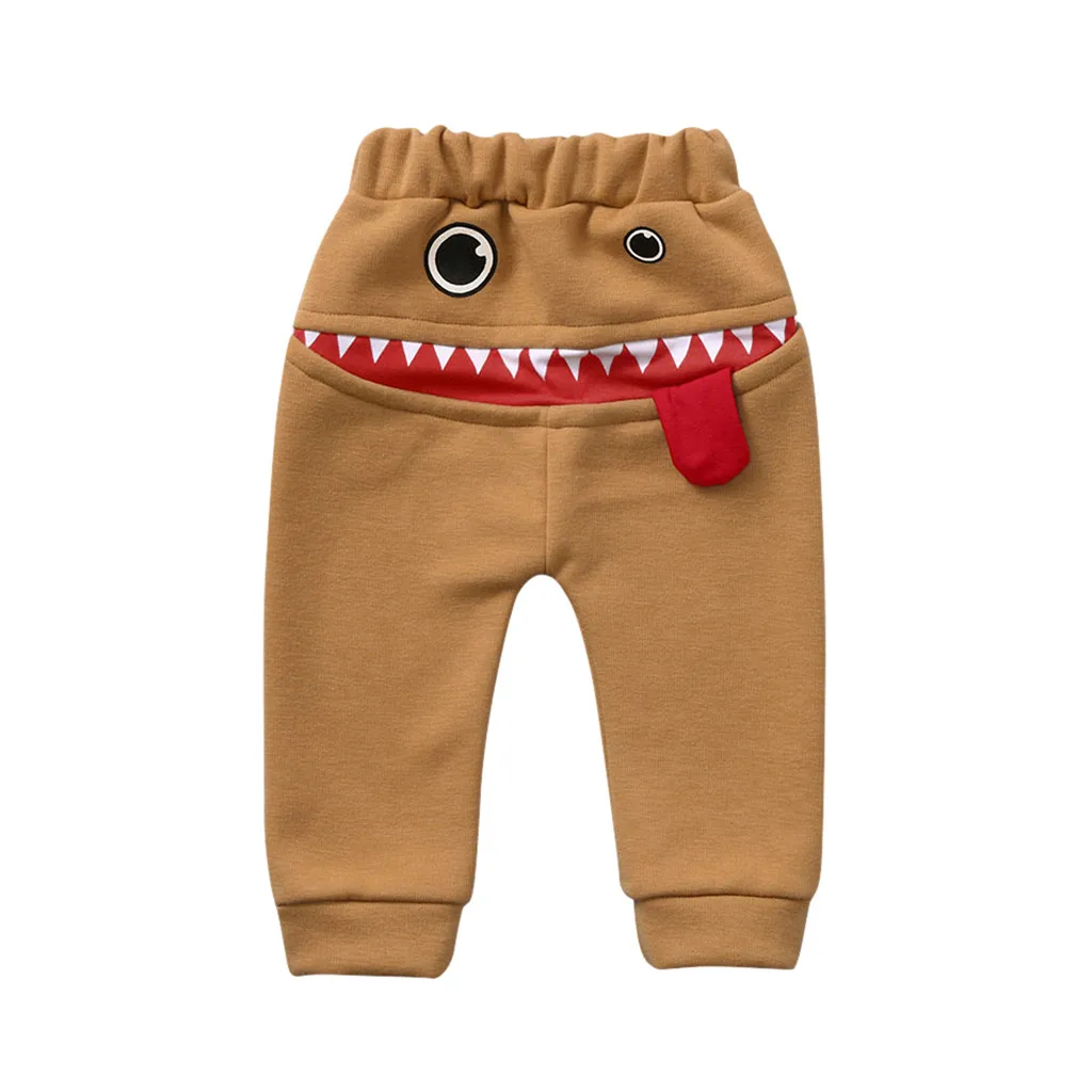 Штаны для малышей детские шаровары для мальчиков и девочек с рисунком акулы, плотные теплые штаны для маленьких мальчиков Pantalon Bebe - Цвет: KH