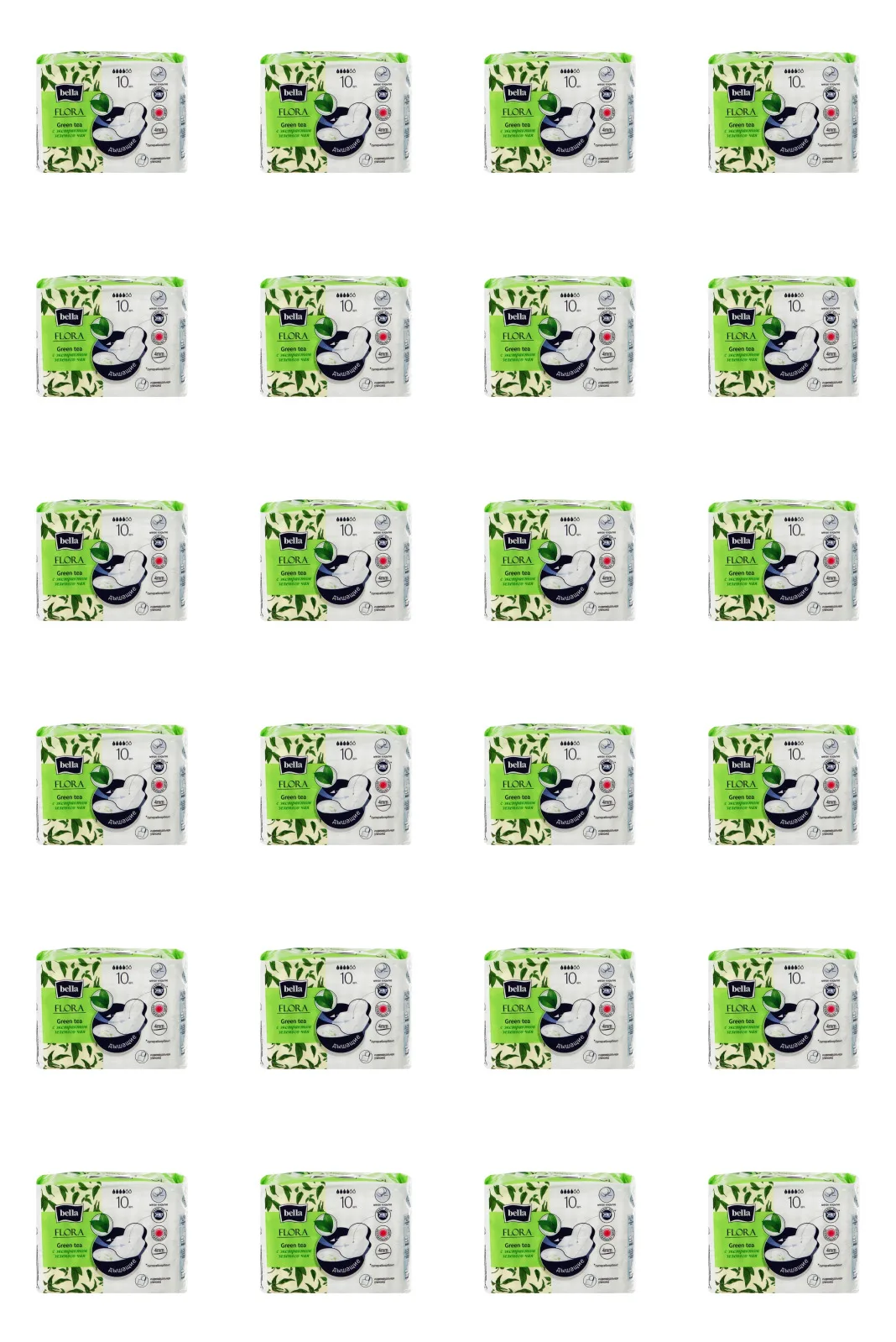 BELLA Прокладки Flora Green tea с экстрактом зеленого чая 10 шт./уп 24 уп | Красота и здоровье