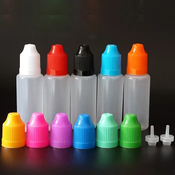 

100pcs 15ml PE Material Dropper Bottle Eliquid juice Vape Bottle Long Tip With Childproof Cap free 20 funnel