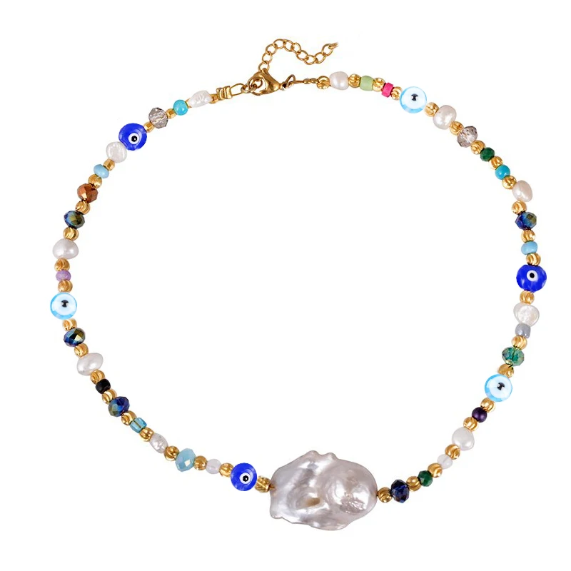 necklace 13 Boho богемное жемчужное Маргаритка цветок жемчужное колье Подвеска Vsco девушки ожерелья Женские Ювелирные изделия Кадена ouija захватчик зим - Окраска металла: necklace 13