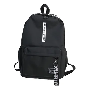 

Canvas backpack trendy fashion computer backpack travel bag female high school student backpack middle school student bag