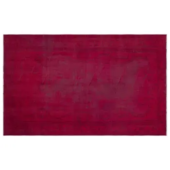 

Handmade Red Vintage Overdyed Turkish Area Rug 159x252 Cm-5'3''X8'3''