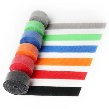 

Organizing Tape 6 Roll Reusable Cable Straps Cable Ties Nylon Fastening Tape Wire Organizer for Cords Cable Management T