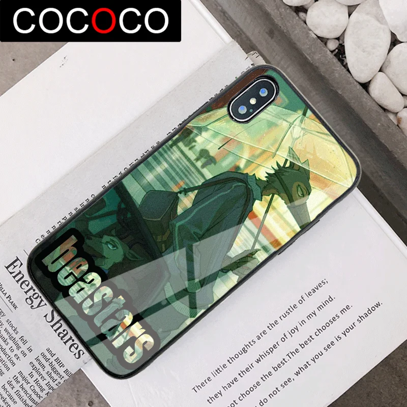 Beastars Модный чехол для iPhone XR 11 Pro XS Max X 5 стеклянный ударопрочный iphone 7 8 6 S Plus мужчин и