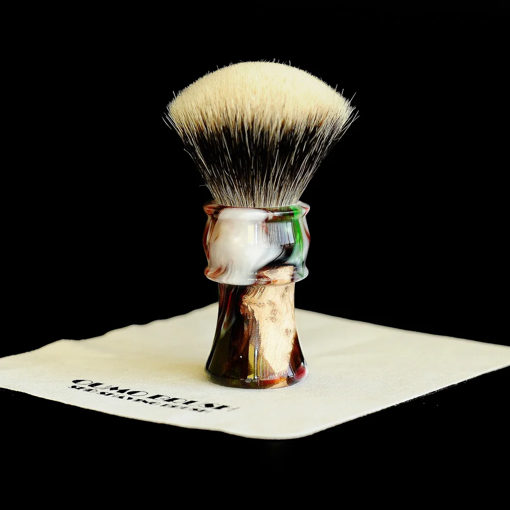 28mm Manchuria fan OUMO-.11.11 обновленная резиновая деревянная щетка для бритья - Цвет: 28mm Manchuria fan