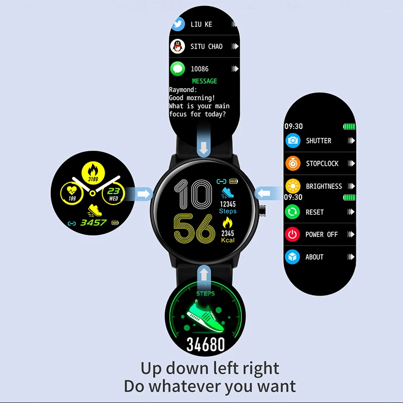  MAFAM MX6 Smart Watch Men Women Blood Pressure Heart Rate Monitor IP68 Waterproof Sport watch Multi - 4000102280910