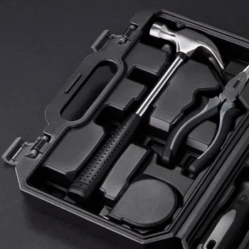 

JIUXUN Toolbox 12/60Pcs DIY Tool Kit Toolbox General Household Hand Tool with Screwdriver Wrench Hammer Tape Plier Knife ToolBox