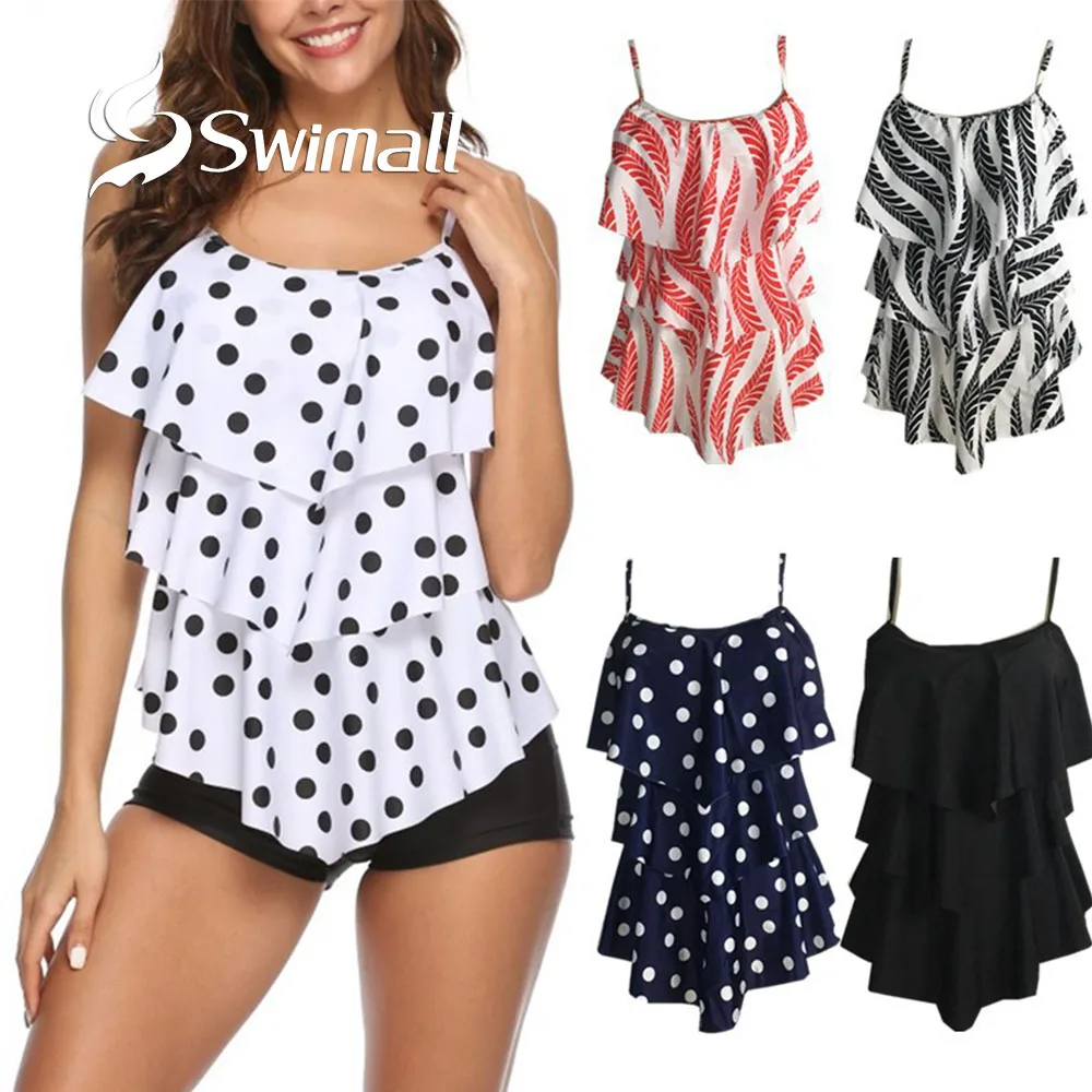 

2019 Bikinis Women Swimwear High Waist Swimsuit Halter Sexy Two piece Bikini Set Retro Bathing Suits Plus Size Swimwear XXL