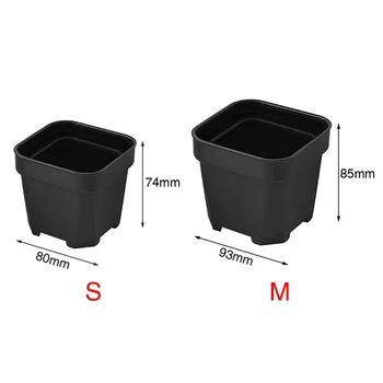 

NEW 5/10 Pcs Plant Flower Pots Solid Garden Plastic Balcony Succulent Square for Home