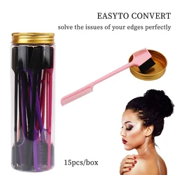 Pink Boxed 3 In 1 Hair Edge Control Squeeze Brushes Comb For Hair Styling