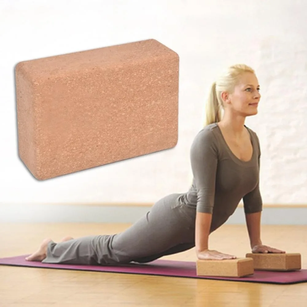 Natural Cork Yoga Block Yoga Pilates Balance and Flexibility（2 pcs） 