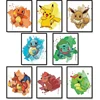 Pokemon Anime Watercolor Canvas Painting Pikachu Posters and Prints Art Print Pictures Boys Room Home Wall Decoration Kids Gifts 1