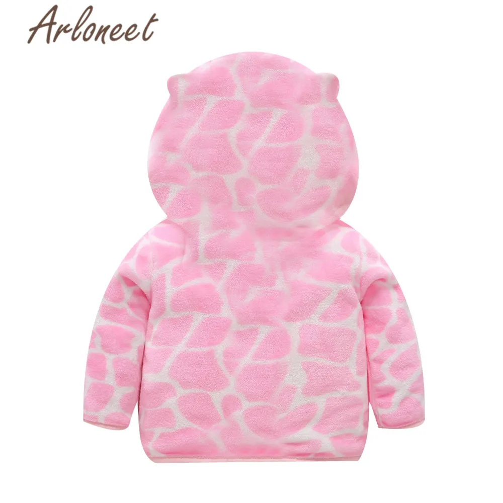ARLONEET пальто с героями мультфильмов теплое зимнее плотное пальто для маленьких девочек верхняя одежда на молнии с капюшоном в полоску с изображением пива г. Пальто для новорожденных верхняя одежда для мальчиков