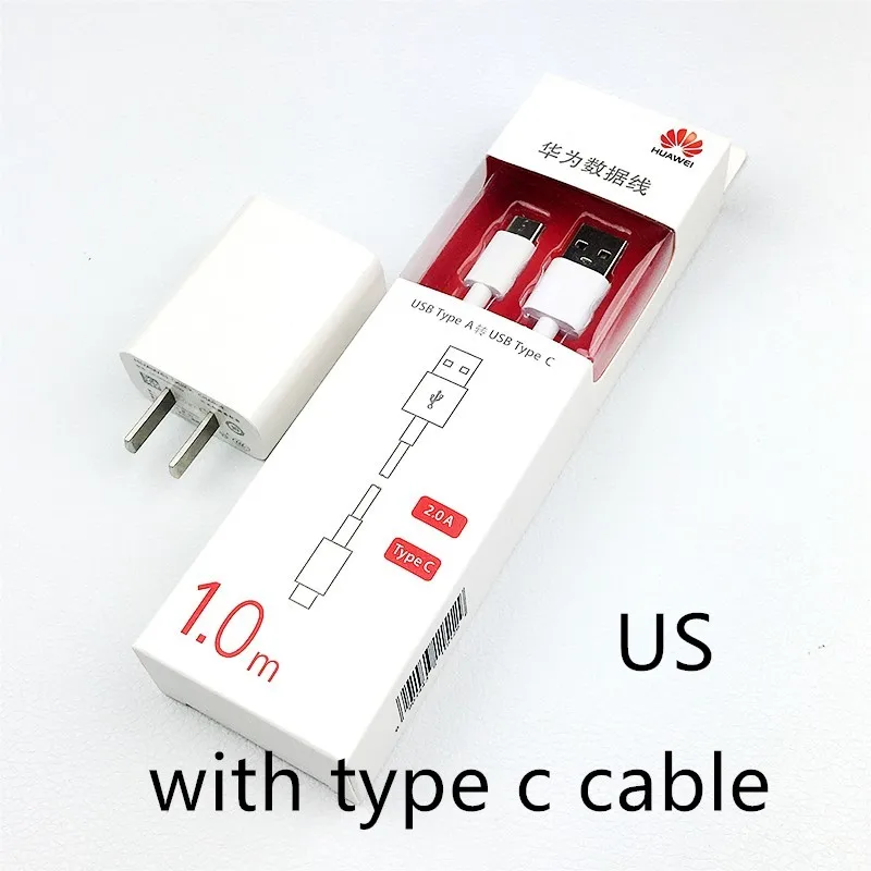 HUAWEI автомобильное быстрое зарядное устройство Быстрая зарядка 2A USB кабель адаптер mate 20 lite P20 lite p 10 9 8 mate 10 9 Nova 2 3 4 p smart z - Тип штекера: US with type c