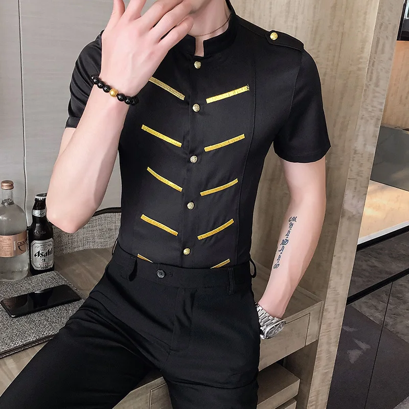 Повседневное Slim Fit рубашки для мальчиков летняя Camisa социальная Masculina короткий