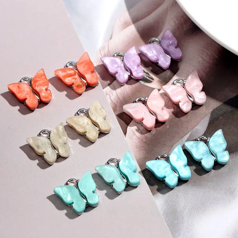 

10Pcs/set New Fashion Cute Butterfly Jewelry Accessories Exquisite Multicolor Butterfly for Making DIY Earring Necklaces Jewelry