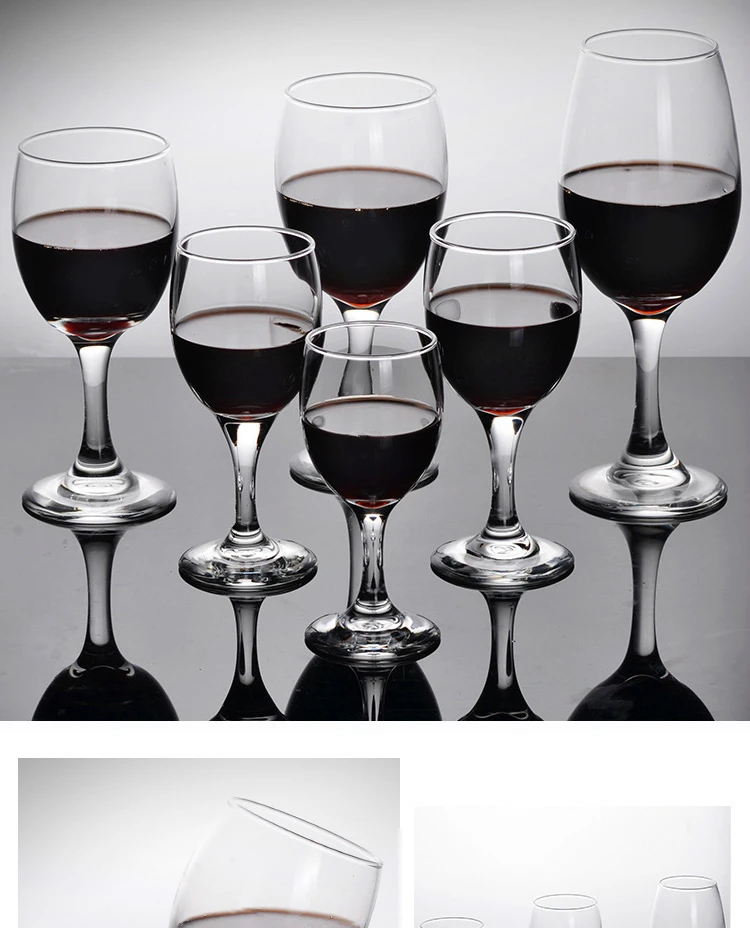 Прозрачная стеклянная чашка из красного вина, бренди, фляжка сок, напиток, бокал для шампанского, вечерние бар, кухонная посуда для питья 100-200 мл