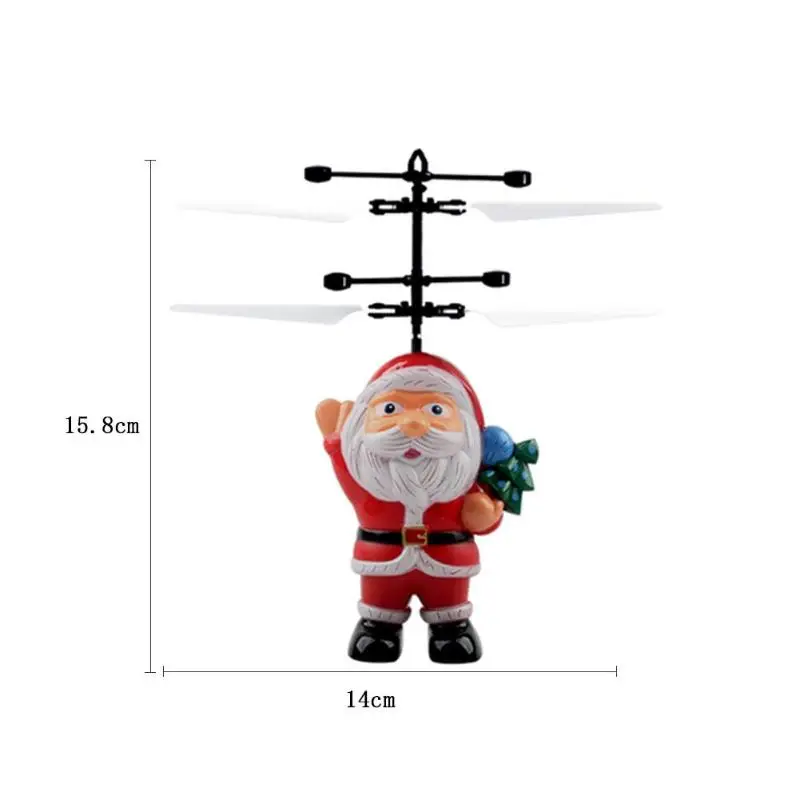 Hand Induction LED Flying Helicopter Aircraft Old Man Flashing Children Toy Gift Early Education Intelligence Development