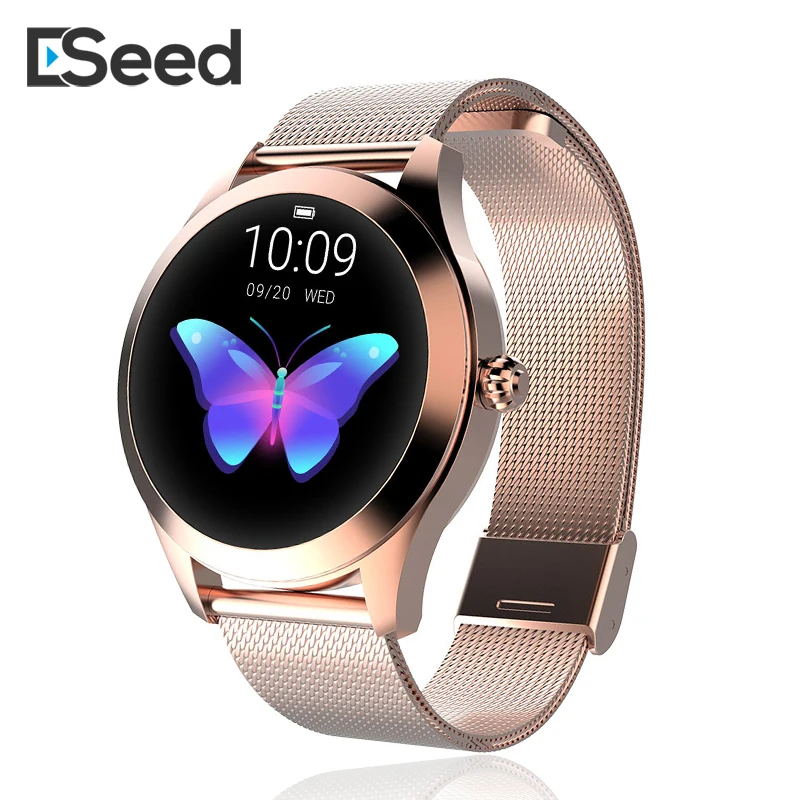 ESEED KW10 женские умные часы IP68 Водонепроницаемый Фитнес-Браслет С Пульсометром