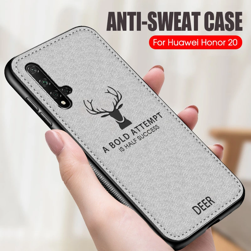 

Soft Cloth Fabric Case For Huawei Honor 20 Pro 10i 20i 8A 8C 8X Max 9 10 Lite P30 Mate 30 Lite P Smart Plus Deer Pattern Cover