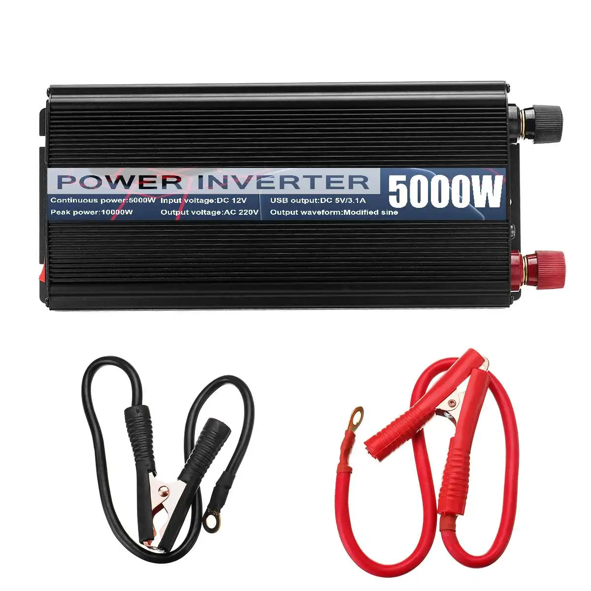 Инвертор 12V 220V 4000/10000/12000W Напряжение трансформатор Modifie Синусоидальная волна Мощность инвертор DC12V для AC220V конвертер+ 2 светодиодный Дисплей