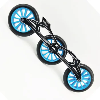 

3X125mm Skate Powerslide Frame 85A Wheel ILQ-11 Bearing Inline Speed Skating base Marathon Racing Fit For 165-195mm Boots DJ69