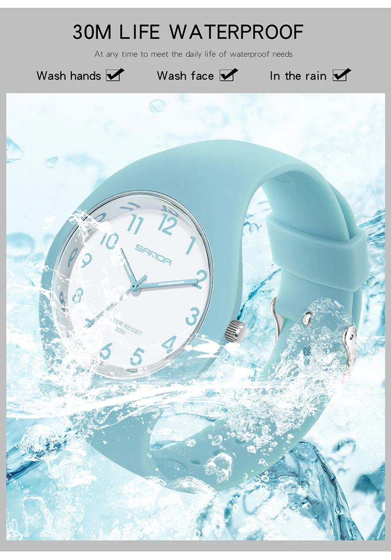 2021 New Sports Electronic 30M Waterproof Multifunction Personality Student Hand Plate Watches Quartz Movement Calendar 6056
