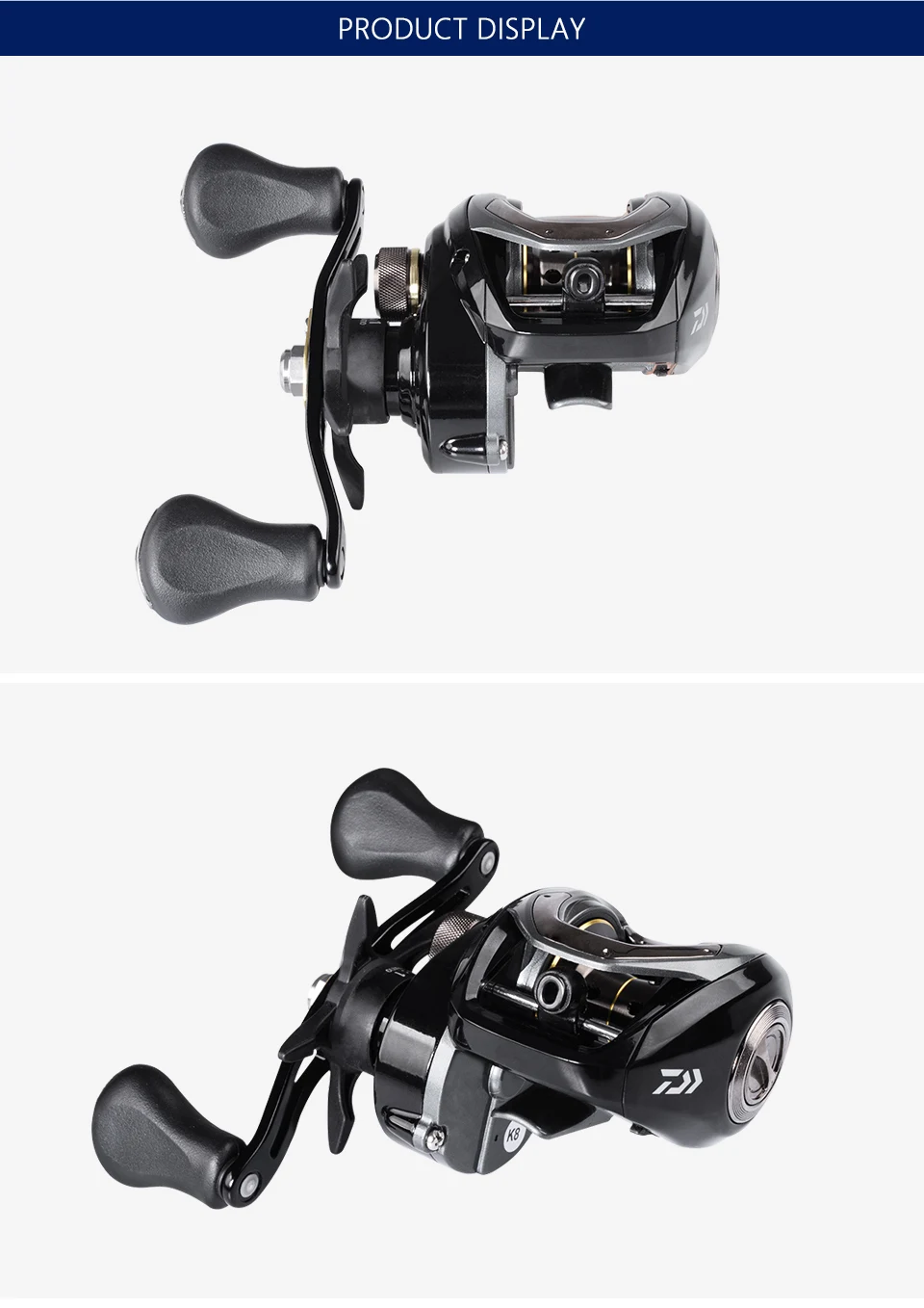 Carretilhas de Pesca Relação de Engrenagem Carretel de Arremesso 7 + 1bb Daiwa Pesca Max Arraste 7kg Bobinas Baixo Perfil Rodas Direita - Esquerda Cr80 6.8: 1 5 High Quality Esporte e Lazer