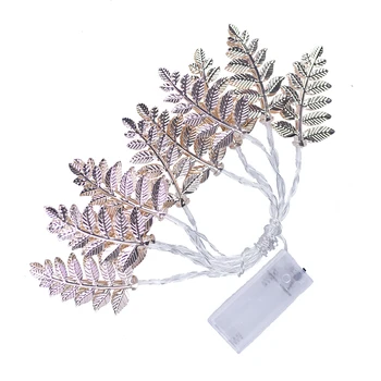 

Indoor Party Home Decoration LED String Light Bedroom Shop Window Leaves Shape Atmosphere Fairy Lamp Warm White Battery Operated