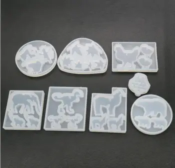 

Diy crystal drop gel animal elephant chick camel dinosaur grape silicone mold handmade