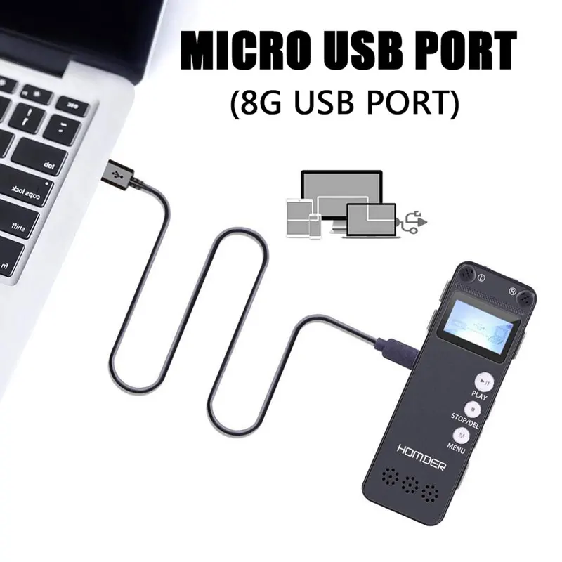 Профессиональный мини 8 Гб USB цифровой Аудио Диктофон MP3-плеер записывающая ручка перезаряжаемая для встреч/интервью