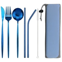 Description Picture 5 of itemRainbow Cutlery Set 18/10 Stainless Steel Dinnerware Set Knife Dessert Fork Dessert Spoon Dinner Set Kitchen Party Tableware Set