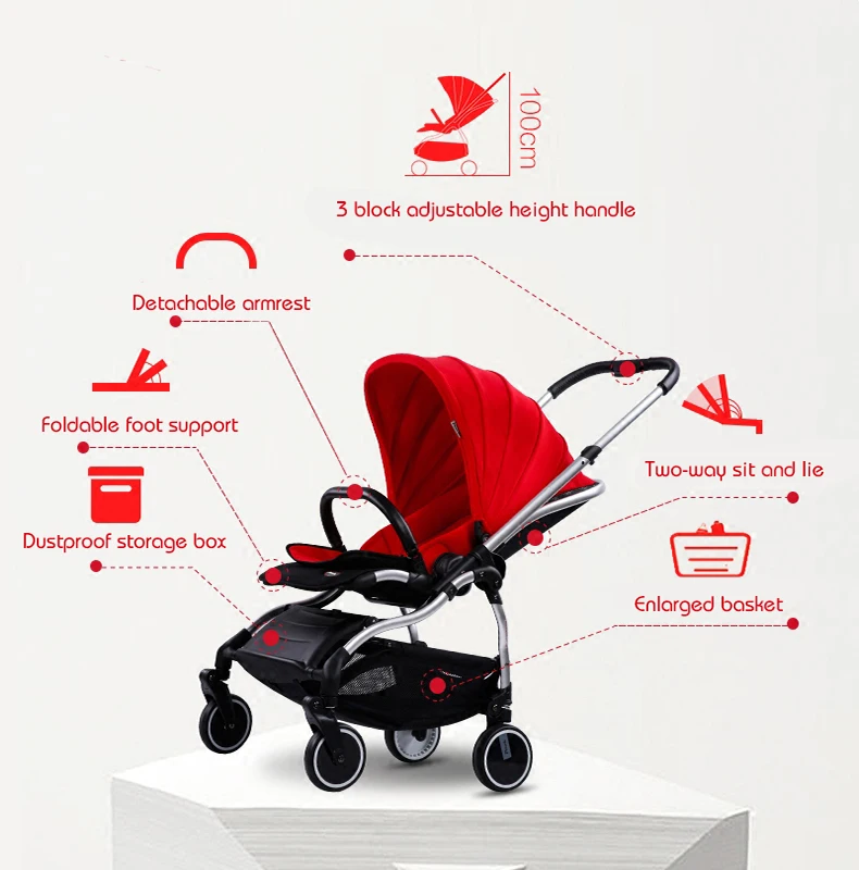 Pouch folding baby carriage Super light baby stroller easy to Carry and Folding Portable Baby pram