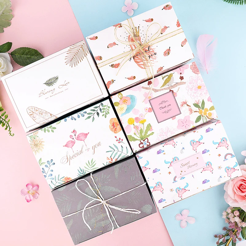 

10PCS Cute Gift box Creative Tote Bag Nougat Cookies Box Wedding Party Bag Chocolate Cake Bread Boxes Candy Packaging Bag Carton