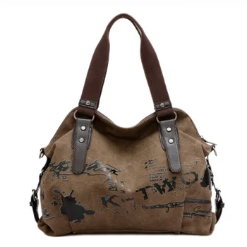 

2020 Luxury women handbags famous brands khaki canvas shoulder bag bolsas femininas de ombro wholesale