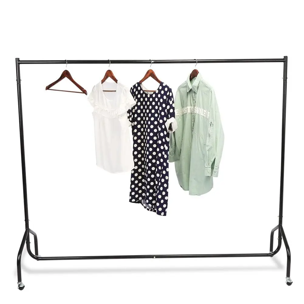 6FT Heavy Duty Metal Clothes Rail Hanging Rack Garment Display Stand Home Shop 