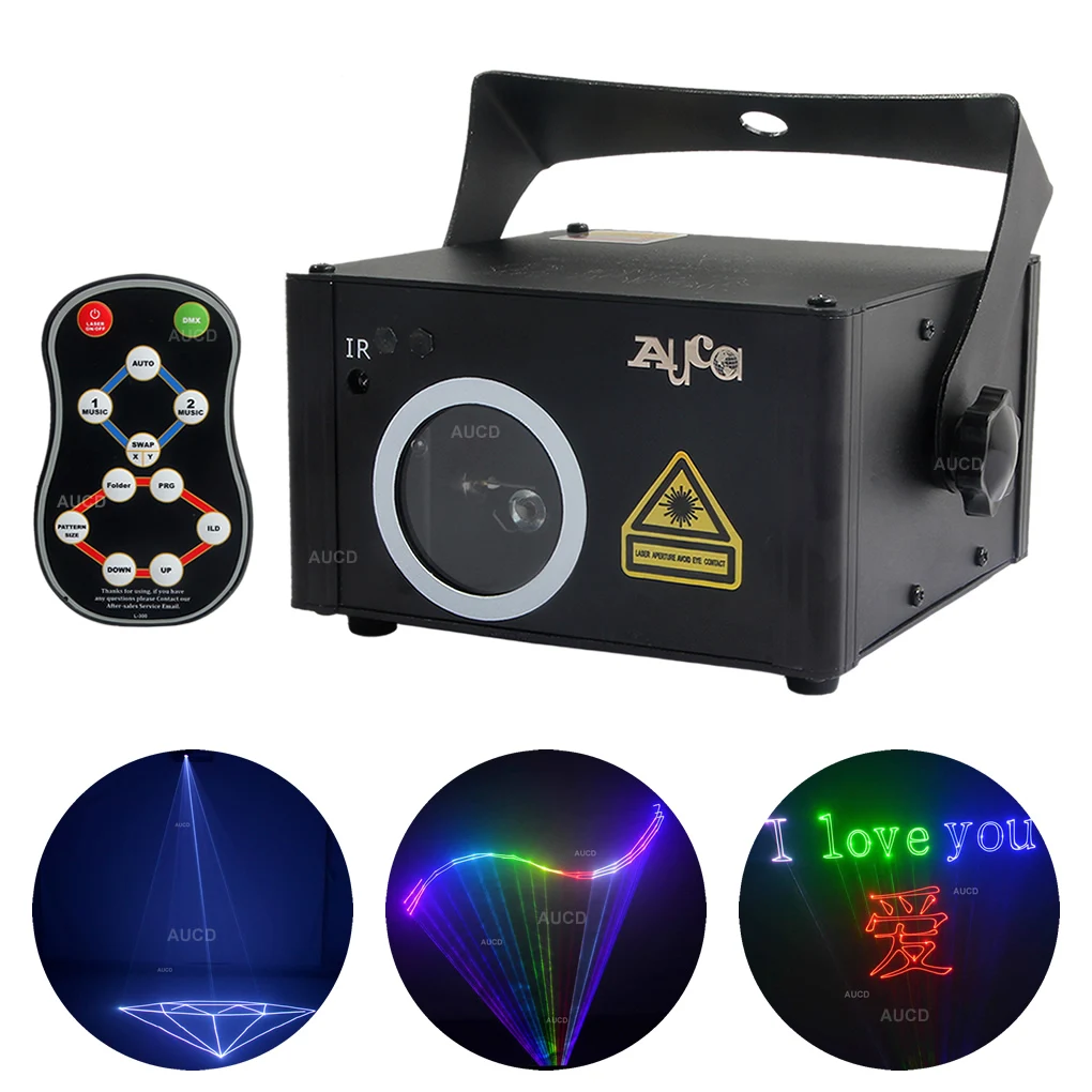 2PCS RGB Laser Light Projector Patterns Disco LED Bühnenbeleuchtung Effect EU 