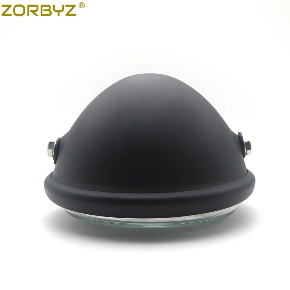 ZORBYZ мотоцикл черный металлический Ангел глаз свет кольцо ретро передняя фара для Honda Yamaha Kawasaki Suzuki