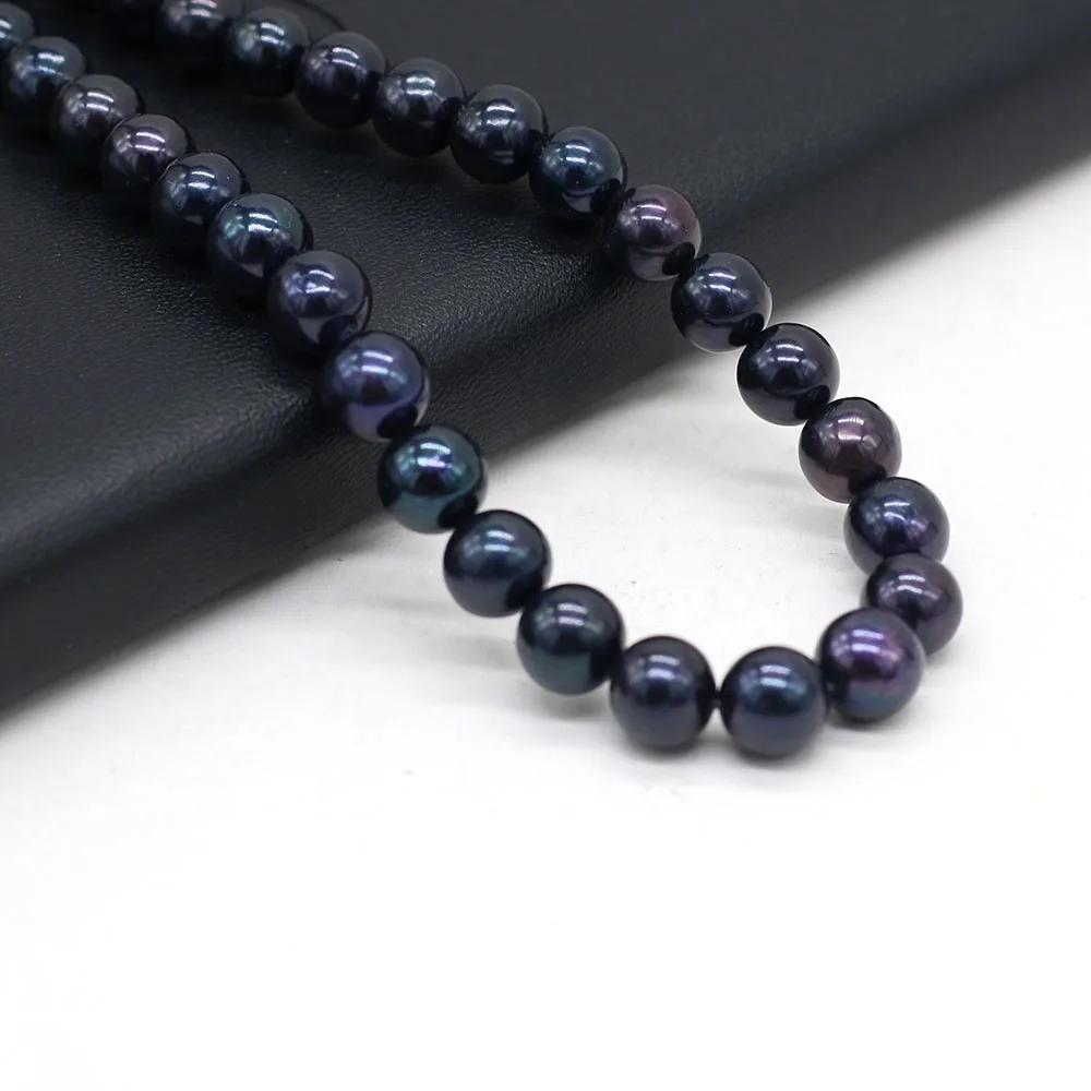 Black Natural Fresh Water Pearl Beads 9-10mm DIY for Jewelry Making Necklaces Bracelet Earrings Accessories Gift