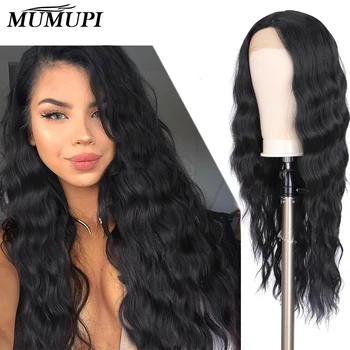 

synthetic long blond curly LACE FRONT WIGS cosplay black women yellow WIG heat resistant ombre HAIR 28 INCHES MUMUPI