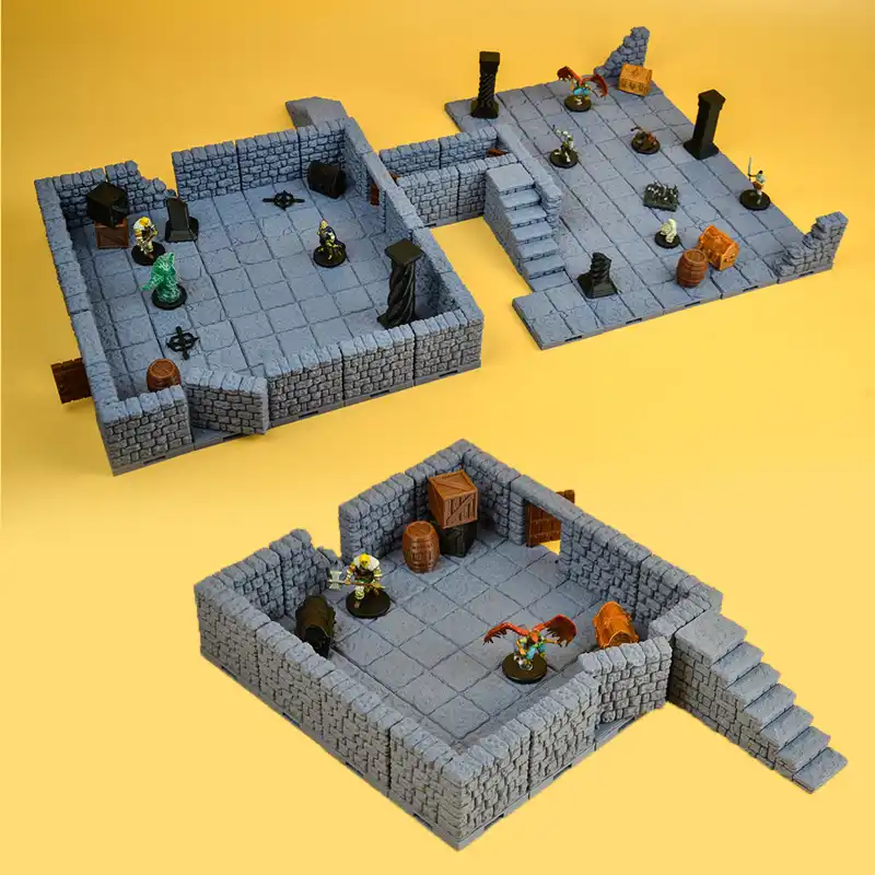 3d Print Trpg Lock Dungeons Starter Expansion Terrain Wall Door Corner Hall Alcove Pillar Set Miniature Board Game Models Aliexpress