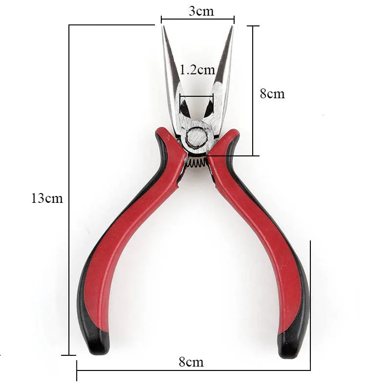 Плоскогубцы для ювелирных изделий из закаленной стали, оборудование для изготовления ювелирных изделий своими руками, концевые проволочные цепи для резки ручной работы, инструменты для ремонта бисероплетения - Цвет: Thick with teeth