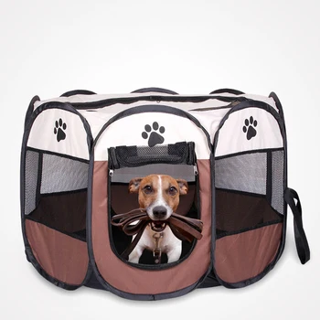 

Outdoor Waterproof Foldable Pet Dog Tent Portable Outdoor Indoor Playpen Tent Crate Room Puppy Cats Kennel Octagon Fence
