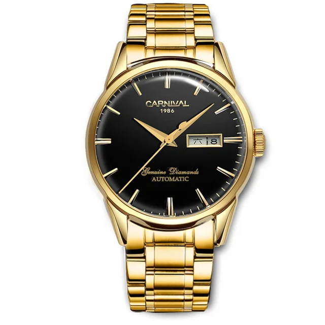 Karneval Mechanische Uhren Mode Automatische Uhr myanner 30 м вассердихт Herren Uhr винтажный Lederband Armbanduhr kol saati - Цвет: 15